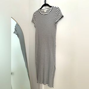 H&M MAMA maternity striped bodycon dress